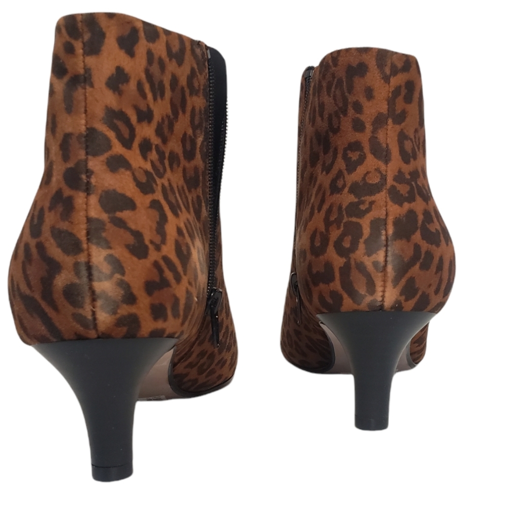 Clark's Linvale Sea Dark Tan Leopard Ankle Boot Womens 9.5 NEW IN BOX - Picture 8 of 15